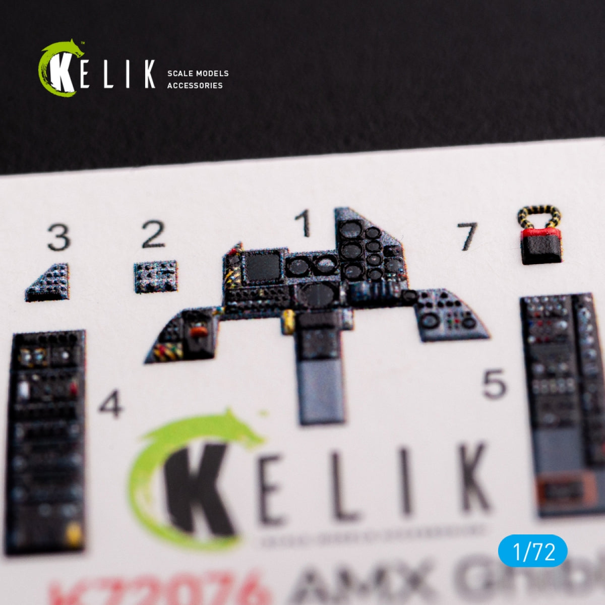 Décalcomanies 3D intérieures KELIK K72076 Amx Ghibli pour maquette Italeri 1/72 – image 4