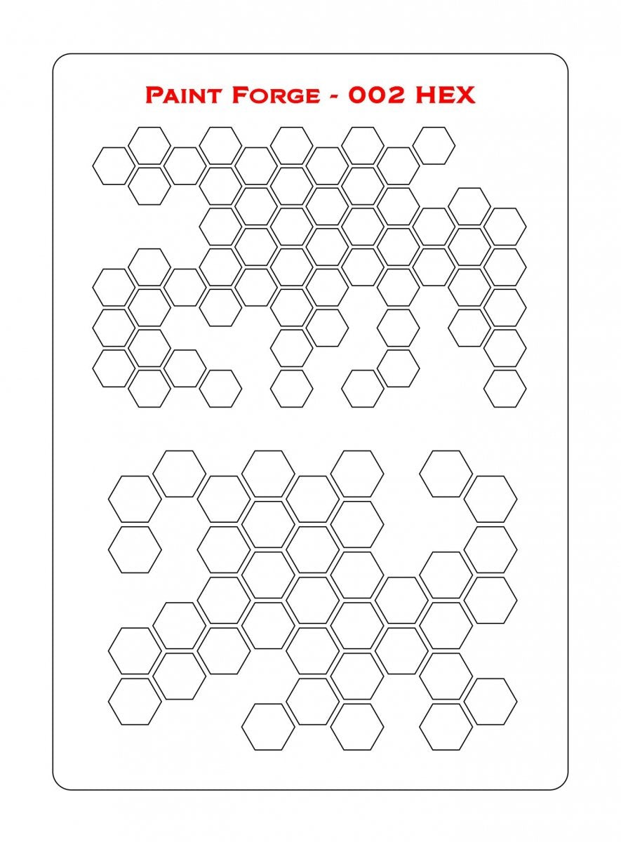 Paint Forge PFST002L STENCIL - HEX 2 – immagine 2