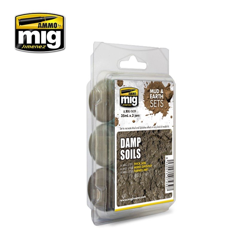 AMMO of Mig Jimenez 7439 DAMP SOILS 3x35ml – imagen 2