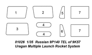 Trumpeter 01026 Russian 9P140 TEL of 9K57 Uragan Multiple Launch Rocket System 1/35 – immagine 4
