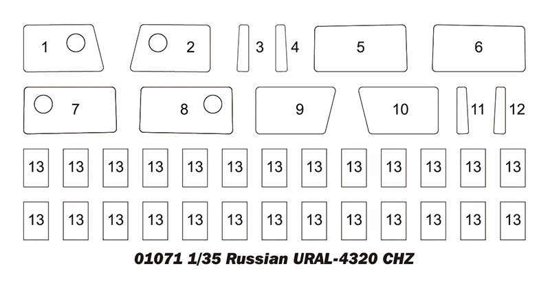 Trumpeter 01071 Russian URAL-4320 CHZ 1/35 – zdjęcie 5