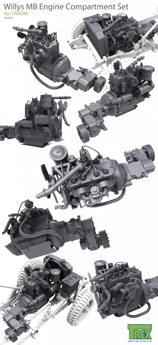 T-Rex Studio TR35052 Willys MB Engine Compartment Set for TAKOM 1/35 – image 4