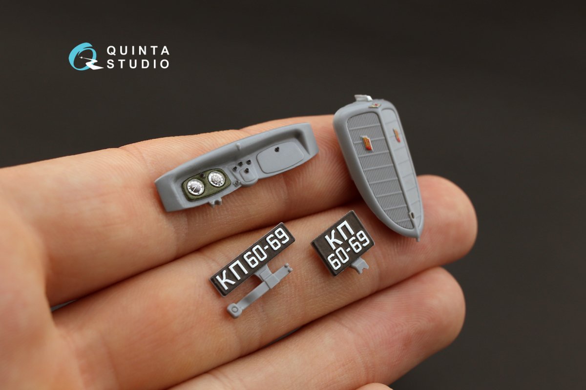 Intérieur imprimé en 3D et coloré sur papier décalcomanie Quinta Studio QD35006 GAZ-M1 (pour maquettes Zvezda) 1/35 – image 4