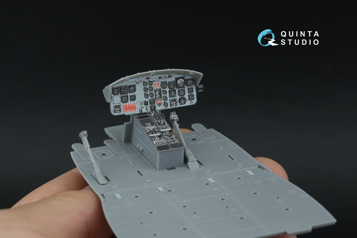 Intérieur imprimé en 3D et coloré pour UH-1B (Trumpeter) de Quinta Studio QDS-35158 (petite version) à l&amp;#39;échelle 1/35 – image 11