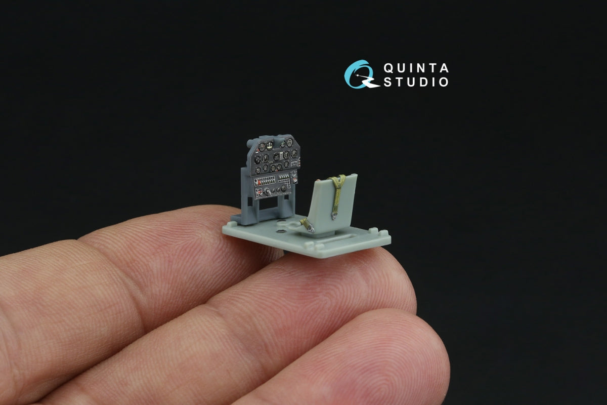 Quinta Studio QD+72214 P-40N Warhawk 3D-Printed &amp;amp; coloured Interior on decal paper (Academy) (with 3D-printed resin parts) 1/72 – Bild 5