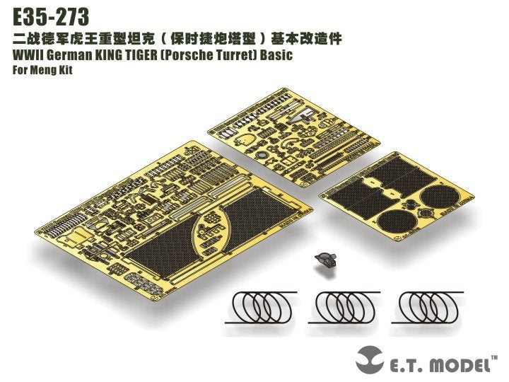 ET Model E35-273 WWII German KING TIGER (Tourelle Porsche) Base pour Meng 1/35 – image 3