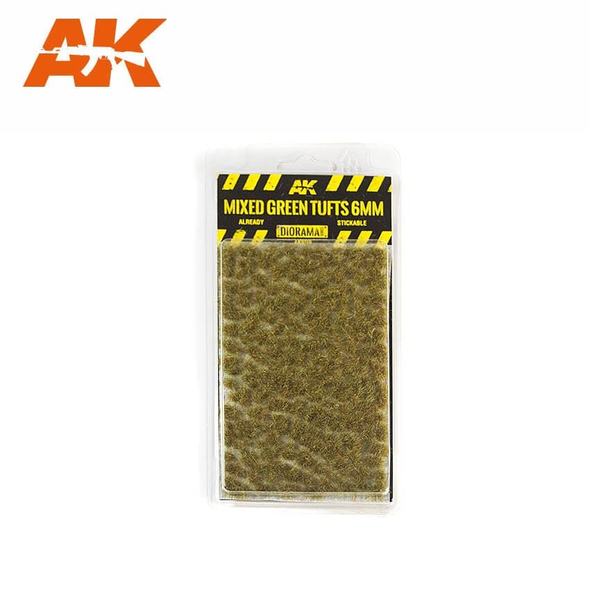 AK Interactive AK8119 Touffes vertes mélangées 6 mm 