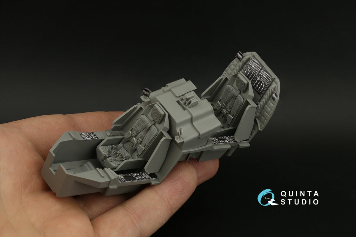 Quinta Studio QD+35106 AH-64D 3D-Printed &amp;amp; coloured Interior on decal paper (Takom) (with 3D-printed resin parts) 1/35 – immagine 8
