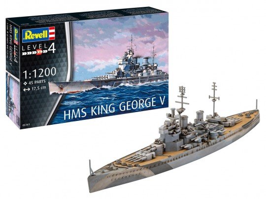 Revell 65161 HMS King George V Zestaw modelarski z akcesoriami 1/1200