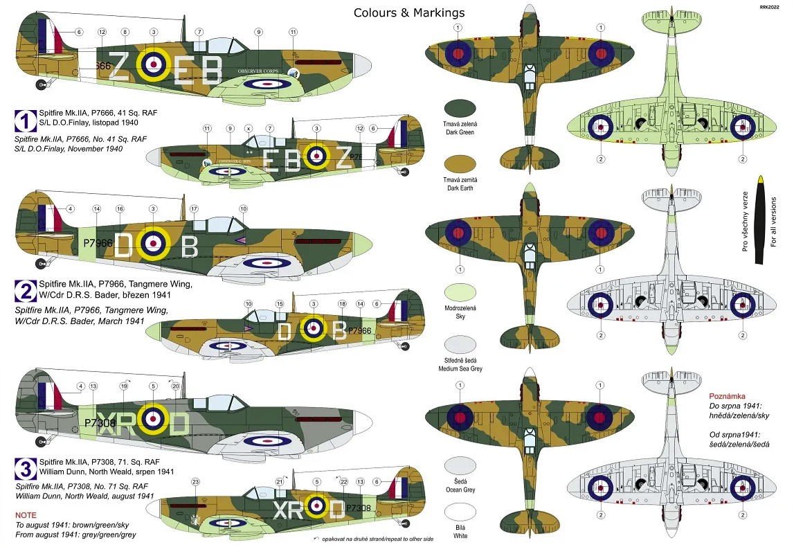 Kovozavody Prostejov KPM0306 Spitfire Mk.IIa „Aces“ 1/72 – zdjęcie 2