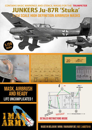 1 Man Army 24DET019 Junkers Ju-87R Stuka (Trumpeter) 1/24