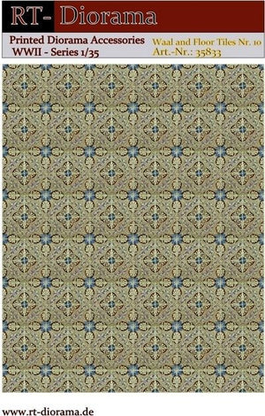 RT-Diorama 35833 Printed Accessories: Wall and Floor Tiles Nr.10 1/35