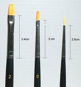 Tamiya 87067 Kit de pinceaux de modélisme HF Standard