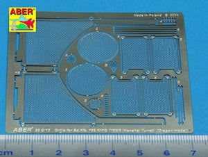 Aber 35G13 Grilles for german tank Sd.Kfz.182 King Tiger (Henshel Turret) 1/35 – imagen 2