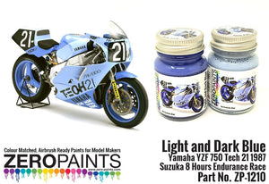 Zero Paints ZP-1210 Light and Dark Blue Yamaha YZF 750 Tech 21 Paint Set 2x30ml – imagen 3