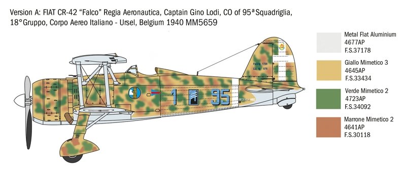 Italeri 2801 FIAT CR.42 Falco 1/48 – immagine 9
