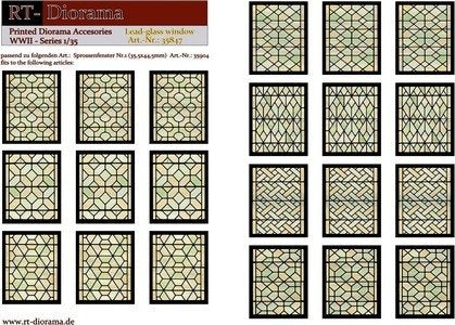 RT-Diorama 35847 Printed Accessories: Lead-glass windows 1/35