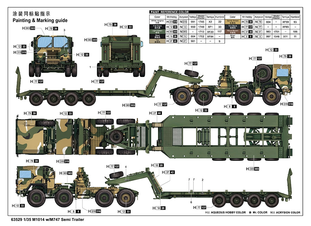I Love Kit 63529 M1014 Trailer Towing M747 Semi-Trailer 1/35 – imagen 5