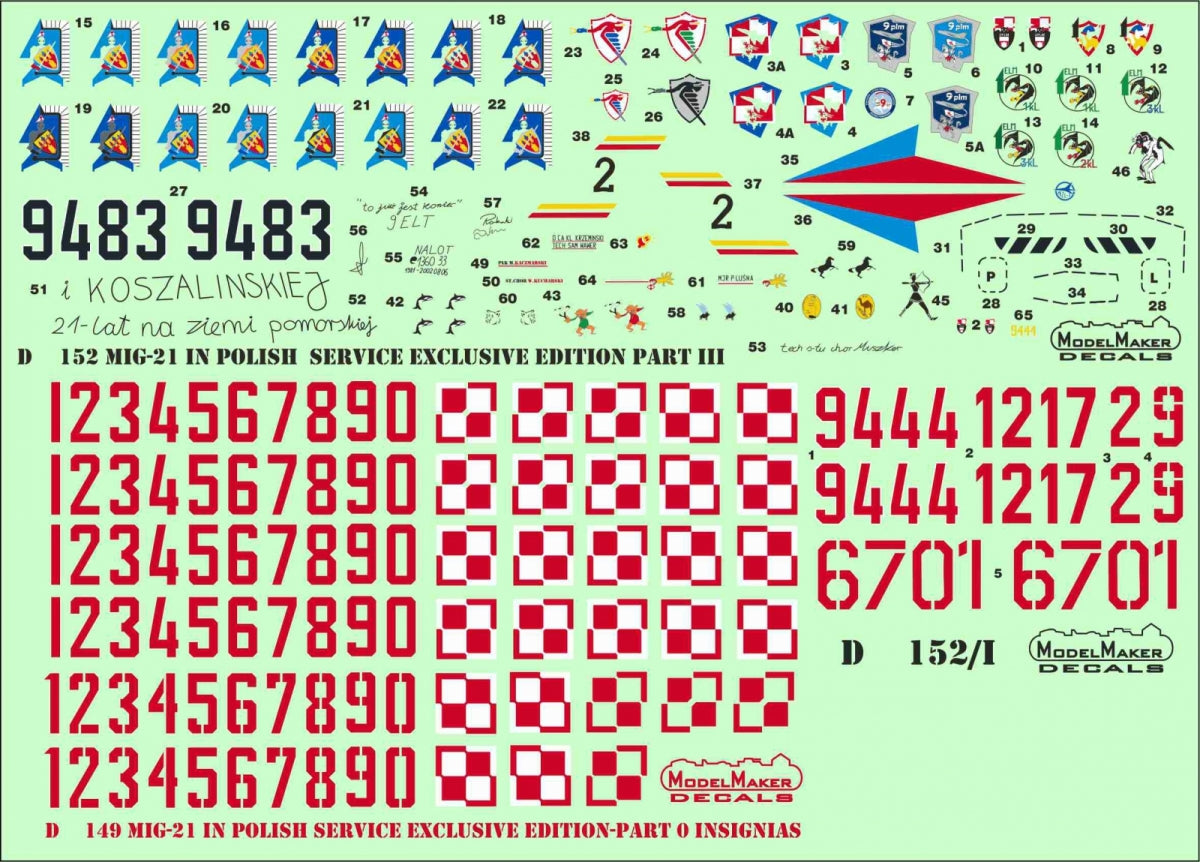 ModelMaker Decals D48152 MiG-21 in Polish service exclusive edition part III 1/48 – imagen 9