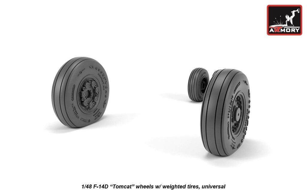 Armory Models AW48327 F-14D Tomcat late type wheels w/ weighted tires 1/48 – imagen 2