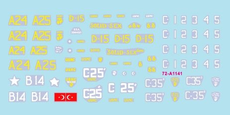 Star Decals 72-A1141 Korean War 1950-53 # 2. USMC Tanks. Pershing. 1/72 – immagine 3