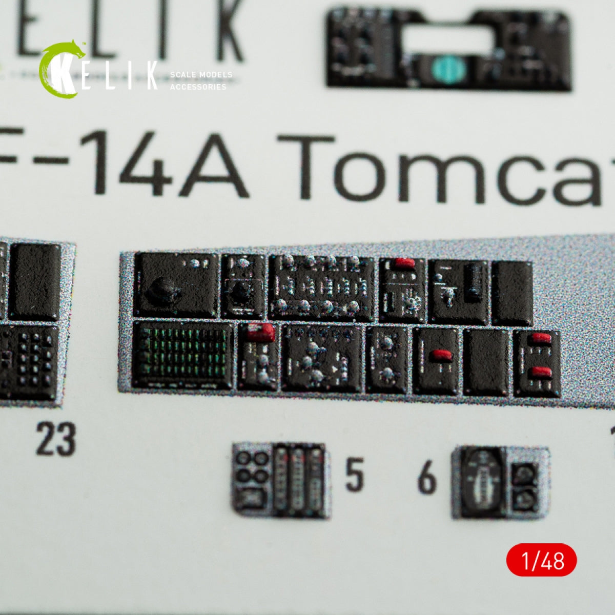 KELIK K48074 F-14A TOMCAT INTERIOR 3D DECALS FOR ITALERI KIT 1/48 – immagine 8