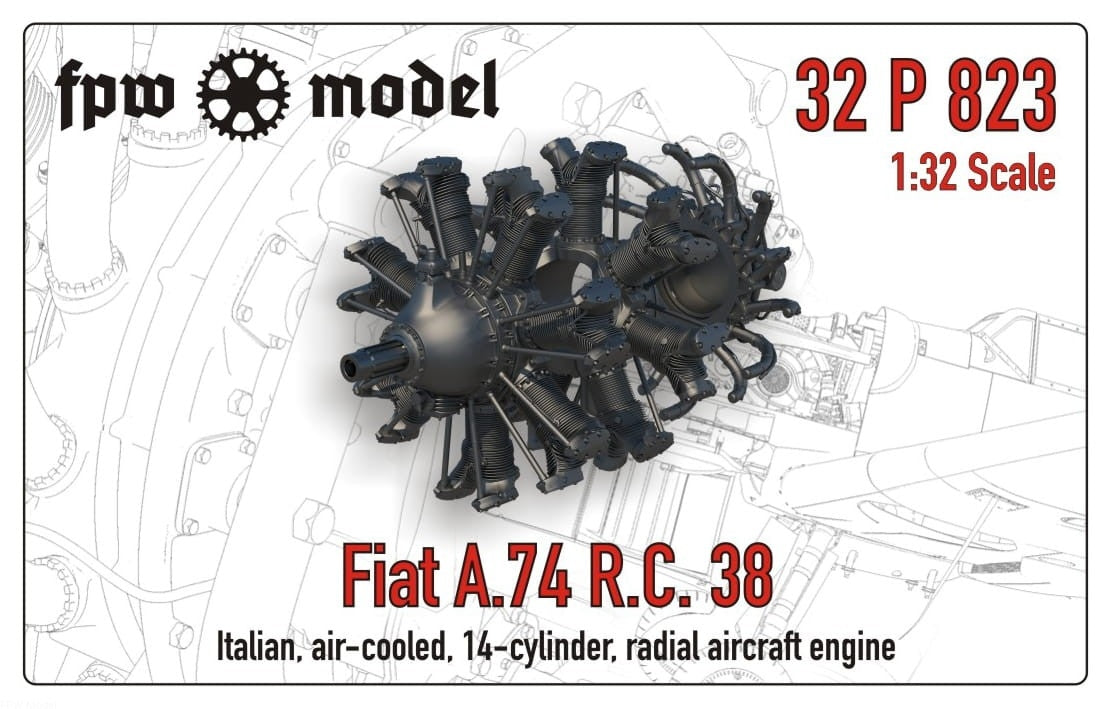 FPW Model 32P823 Fiat A.74 R.C. 38 1/32
