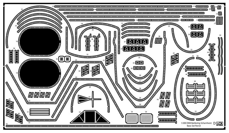 MK1 Design MD-20025 DKM Battleship SCHARNHORST VALUE PACK for Trumpeter 1/200 – immagine 6
