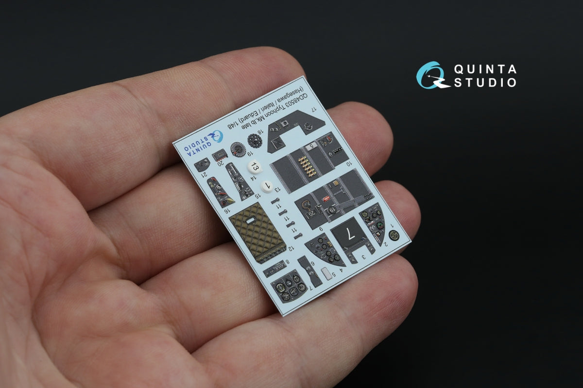 Quinta Studio QD48503 Typhoon Mk.Ib late 3D-Printed &amp;amp; coloured Interior on decal paper (Hasegawa/Italeri) 1/48 – imagen 6