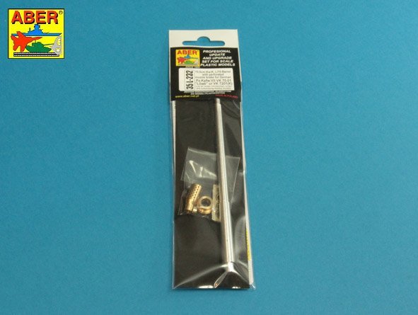 Aber 35l-232 10,5cm KwK L/70 barrel with perforated muzzle brake for German Pz.Kpfw. VII Lowe or VK 7201(K) 1/35 – immagine 2