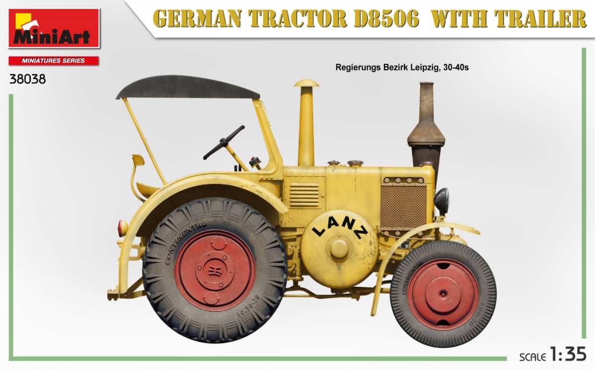 MiniArt 38038 German Tractor D8506 with trailer 1/35 – imagen 5
