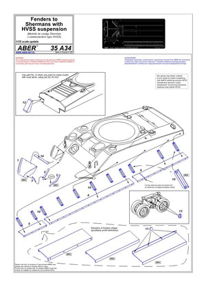 Aber 35A034 Błotniki do erf z zawieszeniem HVSS 1/35 – Bild 4