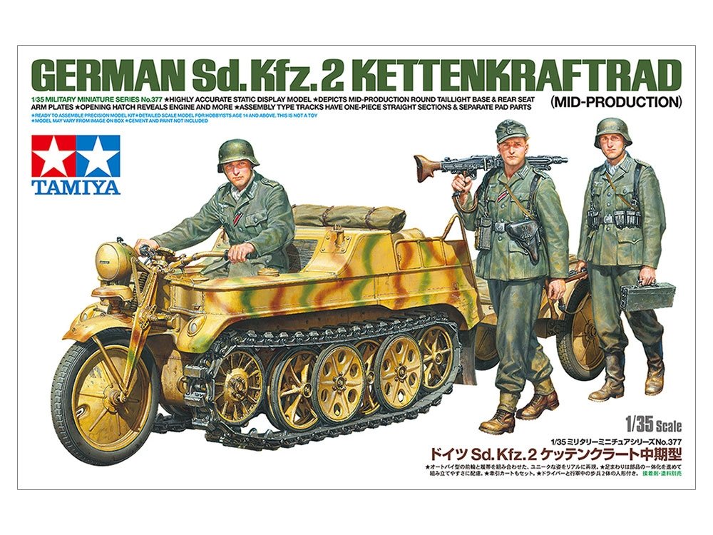 Tamiya 35377 German Sd.Kfz.2 Kettenkraftrad Mid-Production 1/35 – immagine 2
