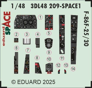 Eduard 3DL48209 F-86F-25/30 SPACE Airfix 1/48 – imagen 3