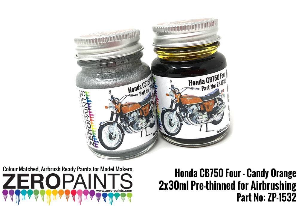 Zero Paints ZP-1532 Honda CB750 Four - Candy Orange Paint Set 2x30ml – Bild 3