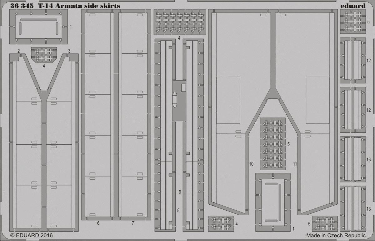 Eduard 36345 T-14 Armata side skirts 1/35 TAKOM
