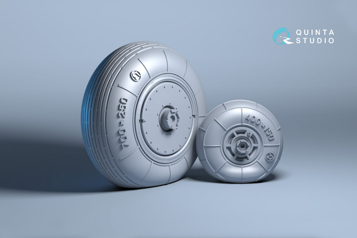 Quinta Studio QT48024 Ka-52 Wheels with separate hubs and weighted tires (Zvezda) 1/48 – imagen 2