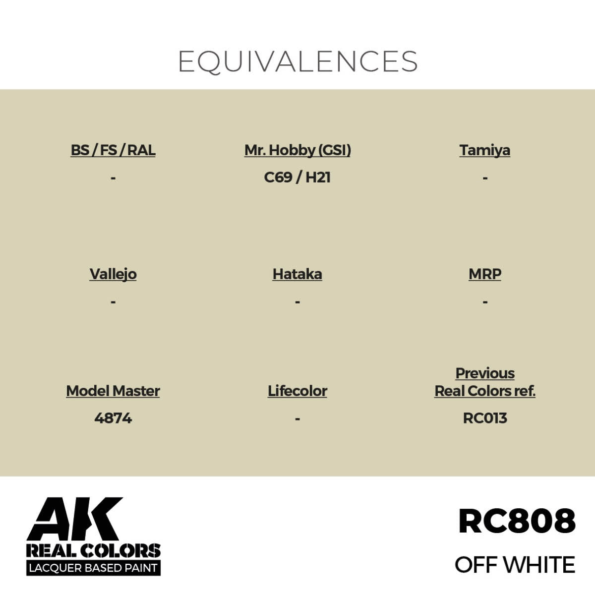 AK Interactive RC808 Blanc cassé 17 ml – image 3