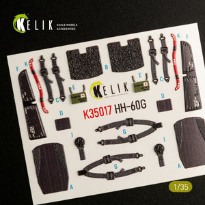 KELIK K35017 HH-60G PAVE HAWK INTERIOR 3D DECALS FOR KITTY HAWK KIT 1/35 – imagen 4