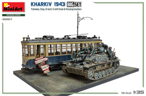 Miniart 36067 Kharkiv 1943: Tram &amp;amp; Stug. III Ausf. G w/Crew. BIG SET 1/35 – Bild 4