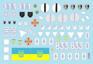 Star Decals 35-C1356 War in Ukraine #4 Ukrainian T-64 mix in 2022 war. T-64A, T-64B, T-64BV and T-64BM &amp;#39;Bulat&amp;#39;. Plus generic insignias 1/35 – zdjęcie 3