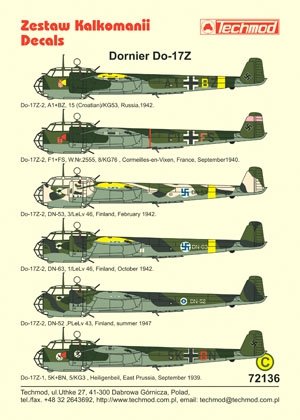 Techmod 72136 - Dornier Do 17Z 1/72 – zdjęcie 2