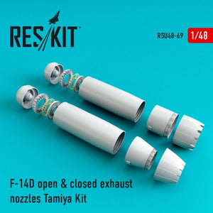 RESKIT RSU48-0069 F-14D Tomcat open &amp;amp; closed exhaust nozzles for Tamiya kit 1/48