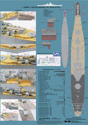 Pontos 35009F1 USS BB-63 Missouri 1991 Detail Up Set 1/350 – zdjęcie 2