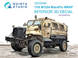 Quinta Studio QD35096 M1224 MaxxPro MRAP 3D-Printed &amp;amp; coloured Interior on decal paper (Kinetic) 1/35