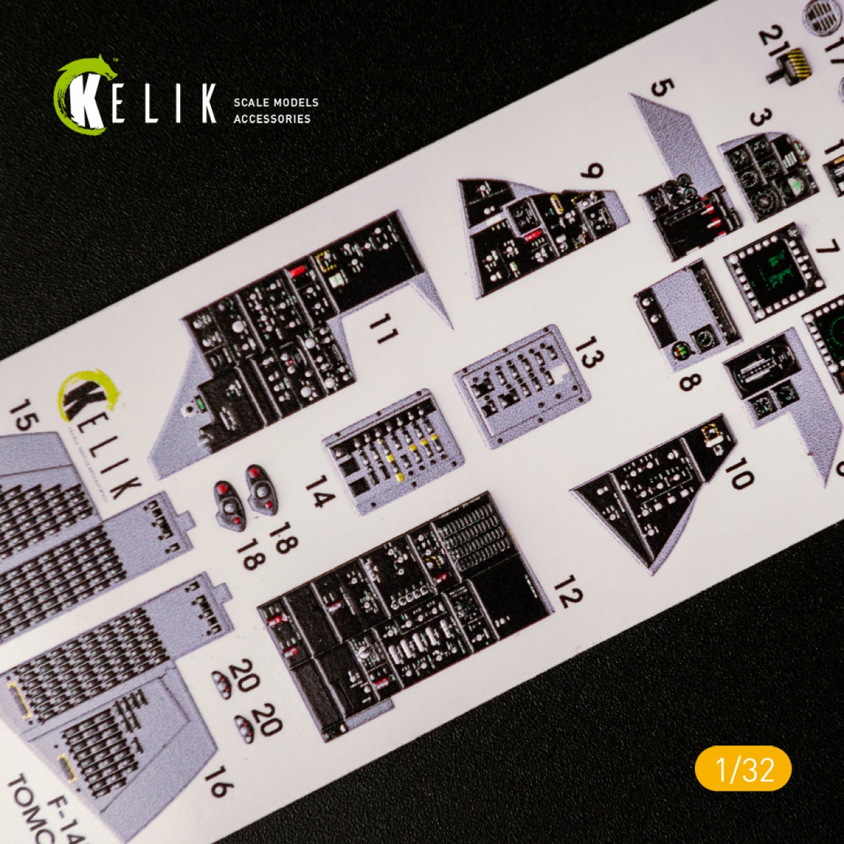 KELIK K32014 F-14D SUPER TOMCAT - INTERIOR 3D DECAL FOR TRUMPETER KIT 1/32 – Bild 3