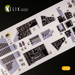 KELIK K32014 F-14D SUPER TOMCAT - INTERIOR 3D DECAL FOR TRUMPETER KIT 1/32 – Bild 3