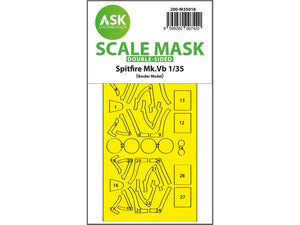 Art Scale Kit M35018 Spitfire Mk.Vb Double-Sided Express Fit Painting Mask for Border Model 1/35