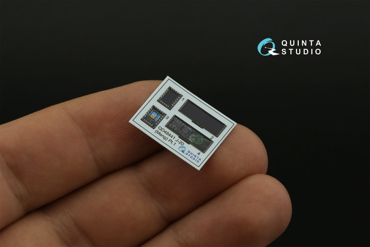 Quinta Studio QD48441 J-20 3D-Printed coloured Interior on decal paper (Meng) 1/48 – imagen 3