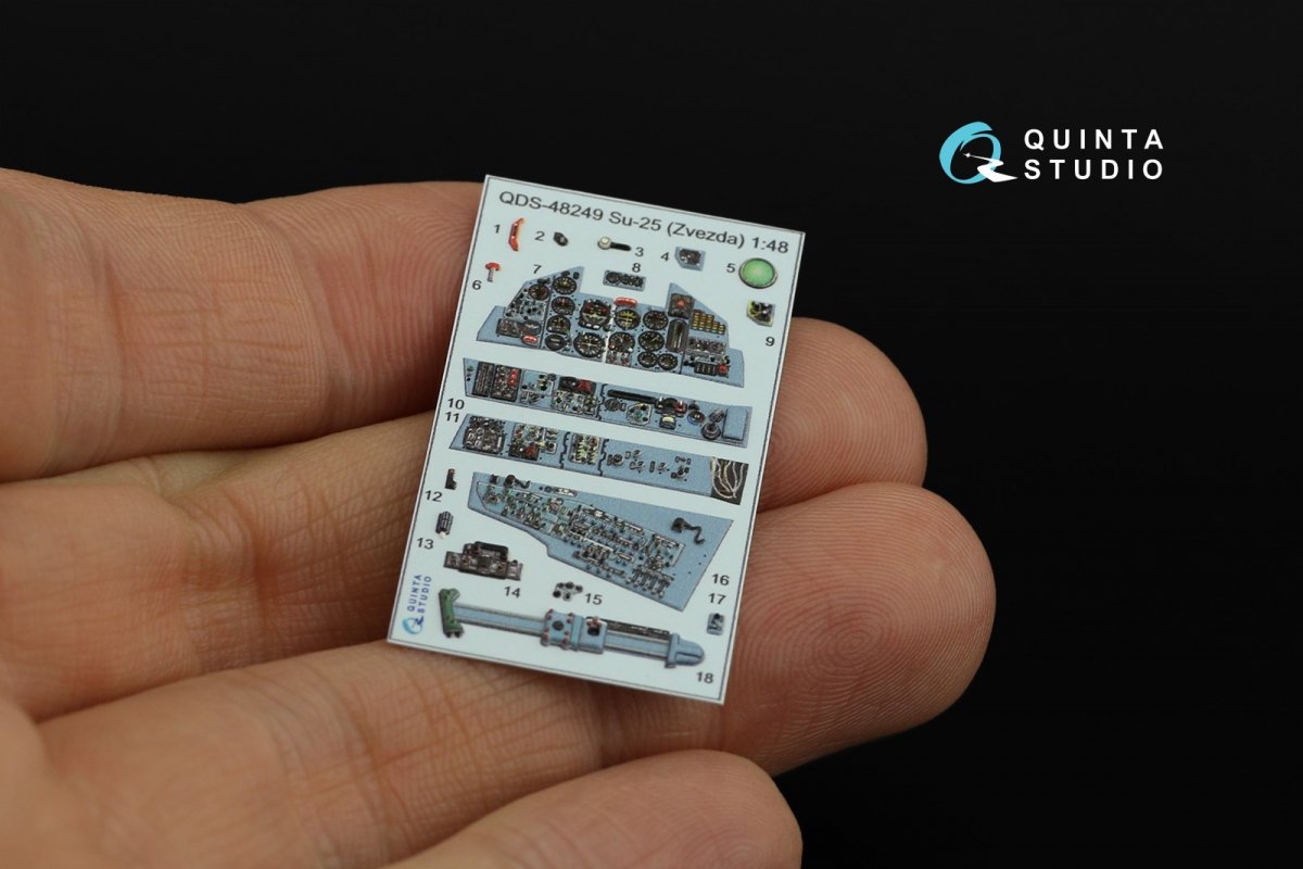 Quinta Studio QDS-48249 Su-25 3D-Printed &amp;amp; colored Interior on decal paper (Zvezda) 1/48 – imagen 8